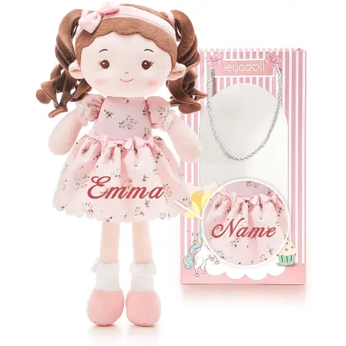 LeyaDoll Personalized Soft Baby Doll Toys for Girls (16''), My First Christmas Dolls, Leya Doll Baby Rag Doll Plush Toys for Toddler Kids Infants -Christmas Special - Princess Breeze