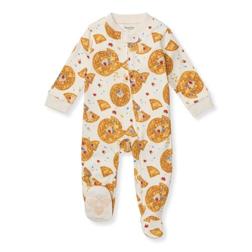 Burt's Bees Baby Boys' Organic Cotton Loose Fit Sleep and Play One-Piece Zip Front Footed Pajamas