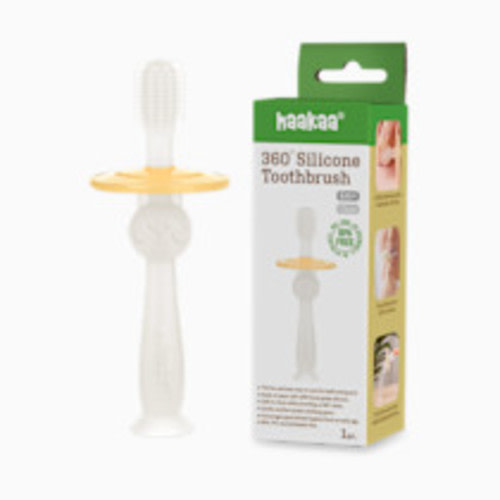 Haakaa 360 Silicone Baby Toothbrush - Clear, 1