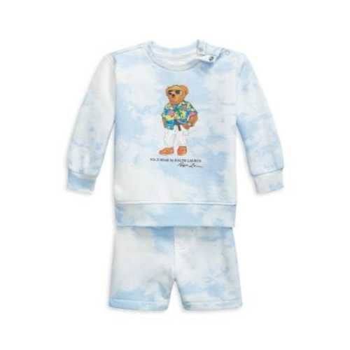 Baby Boy's Polo Bear Tie-Dye Sweatshirt &amp; Shorts Set