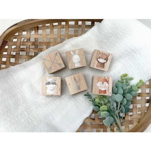 Baby Gift for Boy Nursery Decor Blocks With Woodland Animals - Etsy