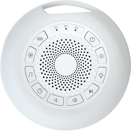 Dr. Talbot's Portable Sound Machine & Night Light - White Noise Machine with Battery Operated Night Light for Baby Nursery - Features 26 Sleep Sounds & 7 Light Colors - Baby Essentials