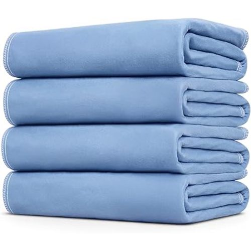 4 Pack 36" x 38" Large Absorbency Incontinence Bed Pads - Quick Drying Washable and Reusable Underpads for Kids, Adults, Elderly Dogs and Pets, Pee Mattress Protective Pad for Bed, Couch, Sofa, Floor