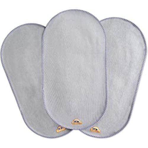 BlueSnail Waterproof Changing Pad Liners 3 Count (14"X26.5", Gray) Bassinet Pad Liner