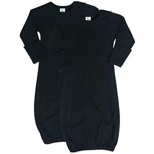 Baby Long Sleeve Sleeper Gown with Mittens 0-3M (2-PACK)