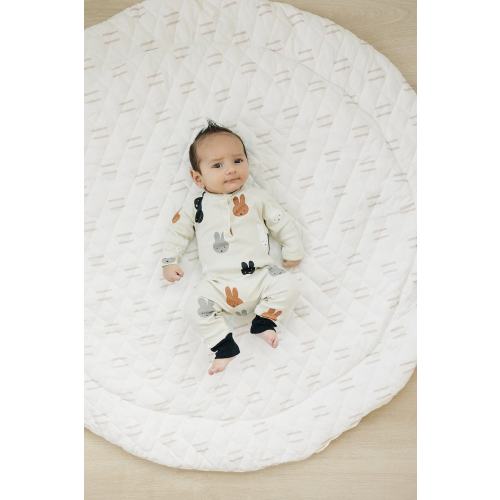 Neutral Line Print Round Mat – Poppyseed Play