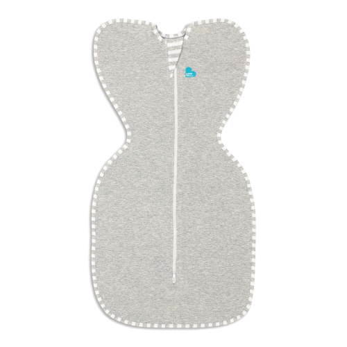 Love to Dream Swaddle Up Cotton 1.0 TOG Baby Sleep Sack, Arms Up Design, Twin Zipper, Newborn 5-8.5 lbs, Gray