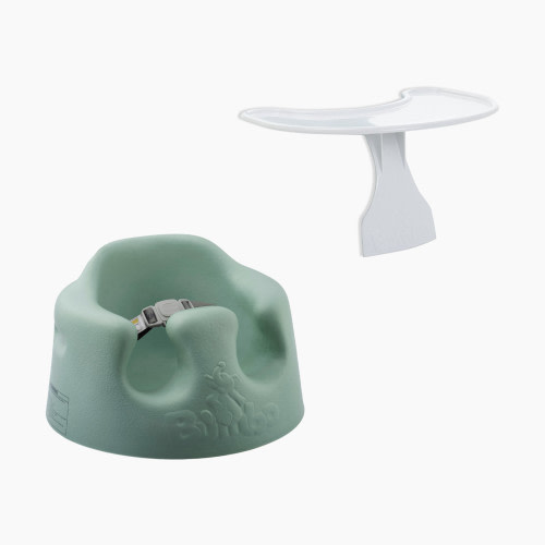 Bumbo Floor Seat & Play Tray Bundle - Hemlock