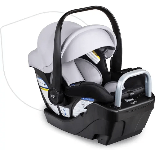 Britax Willow S Infant Car Seat with Alpine Base, ClickTight Technology, Rear Facing Car Seat with RightSize System, Glacier Onyx