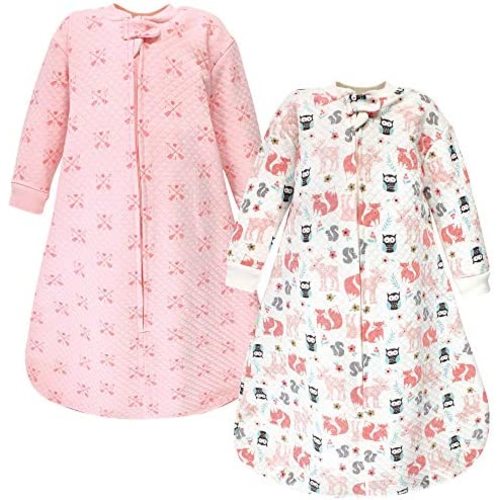 Hudson Baby Unisex Baby Premium Quilted Long Sleeve Sleeping Bag and Wearable Blanket