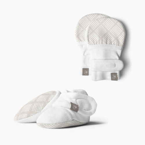 Stay on Baby Mitts + Boots Bundle - Diamond Dots Cream