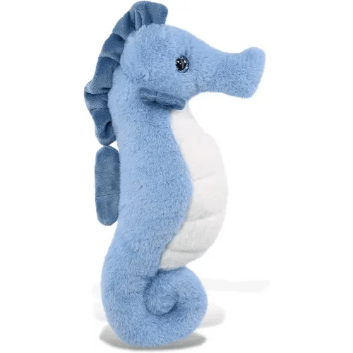 DolliBu Blue Seahorse Super Soft Stuffed Animal, Cute Realistic Stuffed Animals for Girls, Boys, Adults Animal Gifts, Kids Zoo Ocean Nursery Decor for Newborn, Cuddly Soft Baby Plush Toys - 12 inches