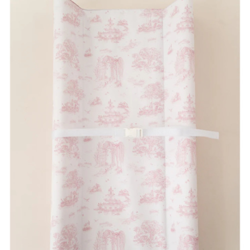 Spring Toile Pink Contour Change Pad | The Gilded Bird – The Gilded Bird US