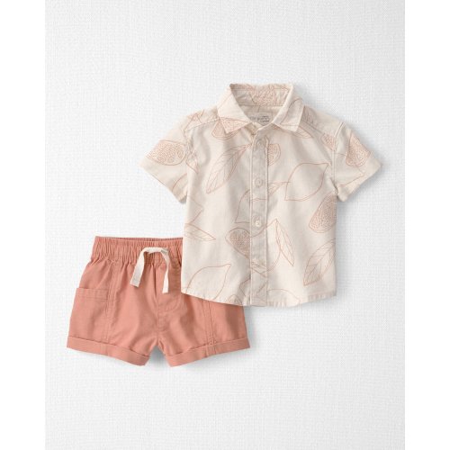 Baby Boy 2-Piece Top & Short Set Made with Organic Cotton in Citrus Summer Print - Little Planet | Carter's