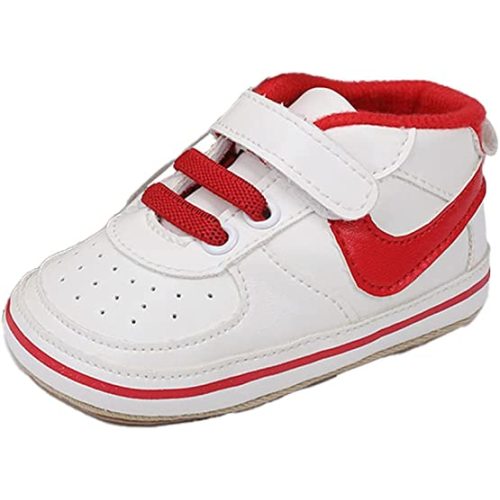 Clowora Unsex Baby Shoes Boys Girls Infant Sneakers Non-Slip Soft Rubber Sole Toddler Crib First Walker Lightweight Shoes