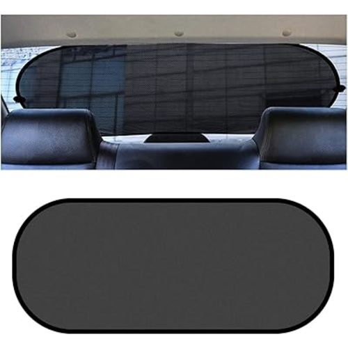Car Rear Window Sunshade with Suction Cup, Sun UV Rays Protection for Car Back Window, Sunlight Shield Blocker Mesh Cover for Rear Facing Seats, Car Accessories for Baby, Pets, Children (39"x19"/Rear)