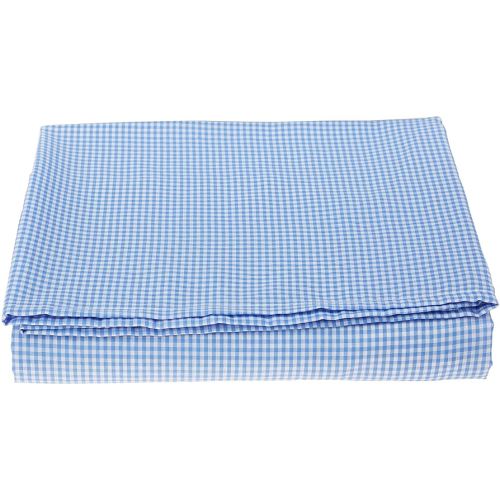 BabyDoll Gingham Flat Crib/Toddler Sheet, Light Blue