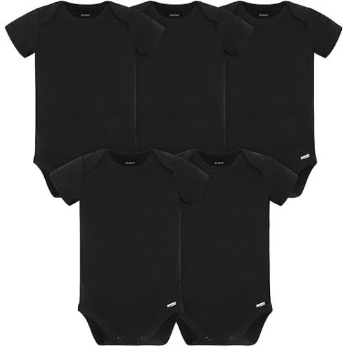 Gerber Baby 5 Pack Onesies Multi-packs Bundle Interlock 180 Gsm