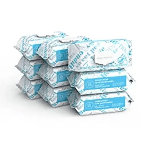 Amazon Elements Baby Wipes, Unscented, White 810 Count, 90 Count (Pack of 9)
