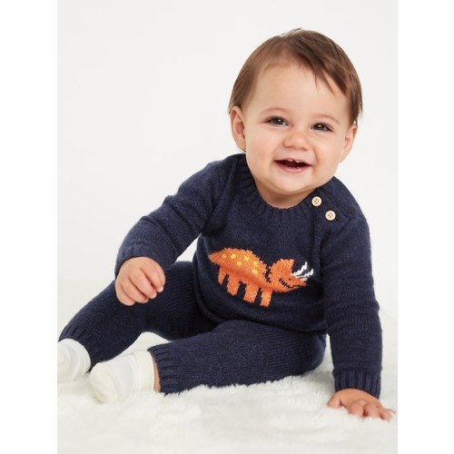 SoSoft Crew-Neck Graphic Sweater and Pants Set for Baby