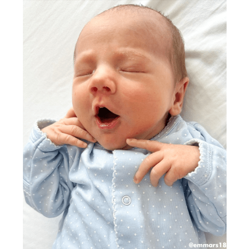 Blue/White New Kissy Dots Print Footie