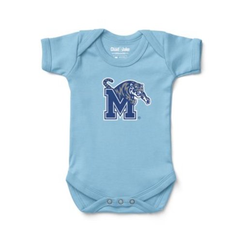 Newborn & Infant Chad & Jake Light Blue Memphis Tigers Logo Bodysuit