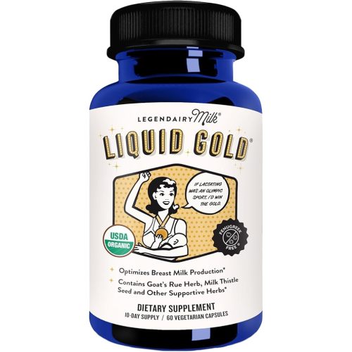 Legendairy Milk Liquid Gold Lactation Support | Lactation Supplement with Organic Goats Rue, Milk Thistle, Shatavari, Fennel, Alfalfa & Anise | Breastfeeding Supplements, 60 Count