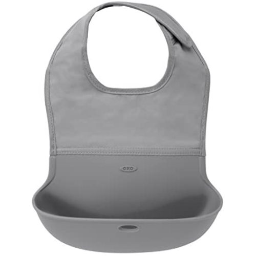 OXO Tot Roll-Up Bib- Gray