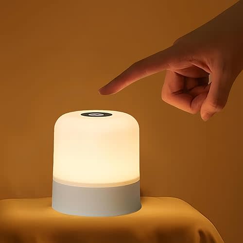 Portable Baby Night Light, 2400mAh, 3 Color Egg Light for Nursery, Rechargeable Small LED Lamp, Dimmable Touch Night Light,for Toddler,Kids,Adults