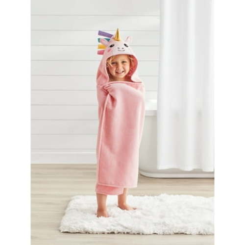 Your Zone Kids Unicorn Hooded Towel, Age 2-4