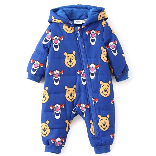 Disney Baby Winnie the Pooh Girls Boys Hooded Rompers Character Puffer Bodysuits Outfits Sizes 0/3-18M