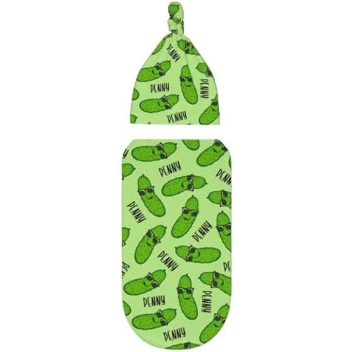 Personalized Baby Swaddle and Hat Set Custom Gifts Polyester Sleep Sack for Baby Girl Boy with Name Newborn Baby
