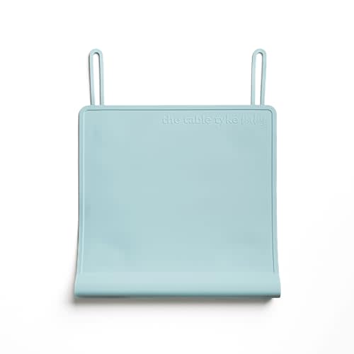 The Table Tyke 100% Silicone Suction Placemat with Teething Edge Bumper/Spill Stopper | Dishwasher Safe, Rolls Up to Travel, Fits on Highchair Suction Activity Mat for Infants, Babies, & Toddlers