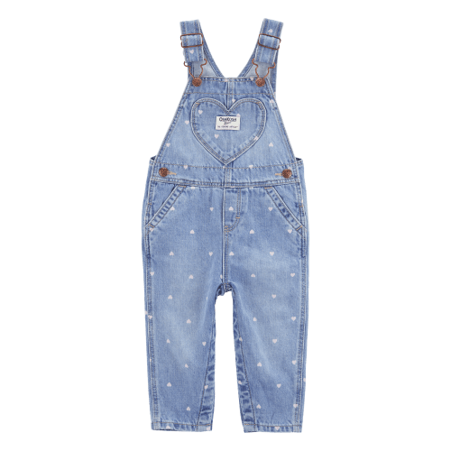 Baby Heart Print Denim Overalls - OshKosh | Carter's