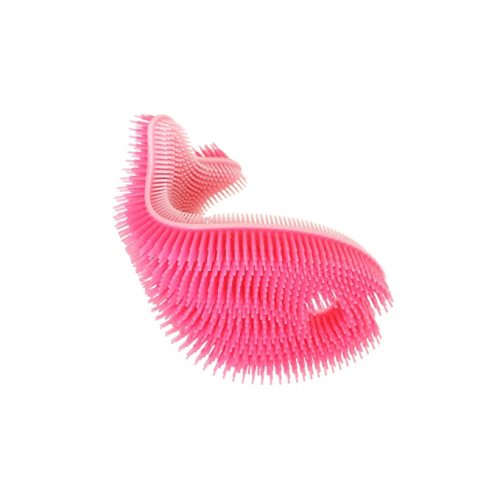 Innobaby Bathin' Smart Silicone Fish Bath Scrub, Light Pink/Fuchsia