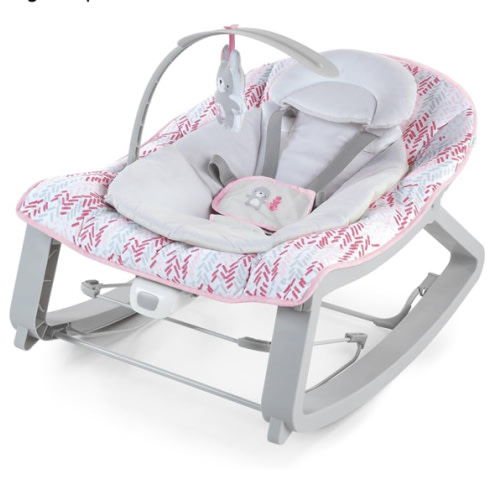 Ingenuity Keep Cozy 3-in-1 Grow with Me Vibrating Baby Bouncer Seat & Infant to Toddler Rocker, Vibrations & -Toy Bar, 0-30 Months Up to 40 lbs (Spruce)
