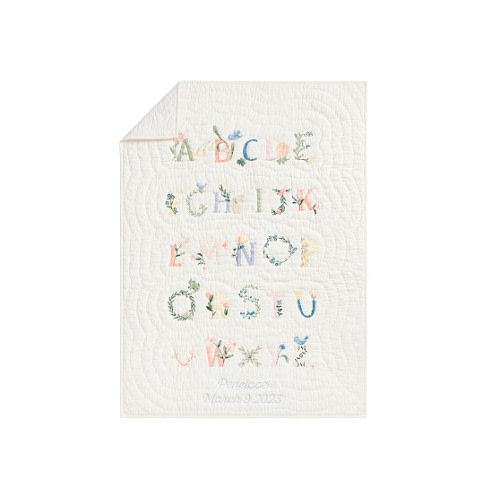 Floral ABC Baby Quilt | Pottery Barn Kids