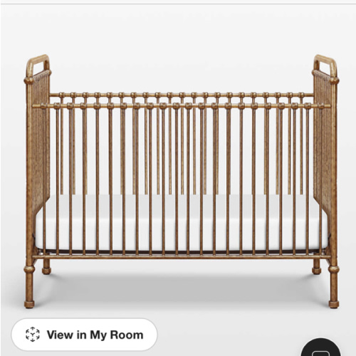 Namesake Abigail Vintage Gold Iron 3-in-1 Convertible Baby Crib