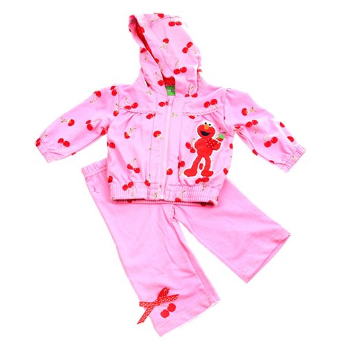 Elmo Infant Girls 2pc Set ''Cherry'' 12Mos
