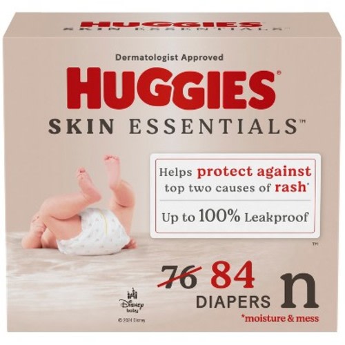 Huggies Skin Essentials Diapers Super Pack, Size: Newborn