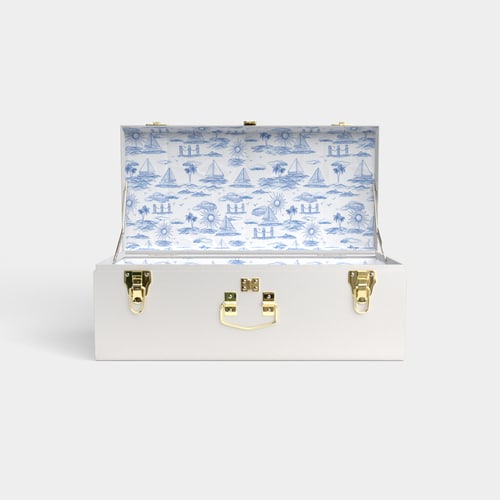 Petite Trunk - White - Island Hopper / Embroidery