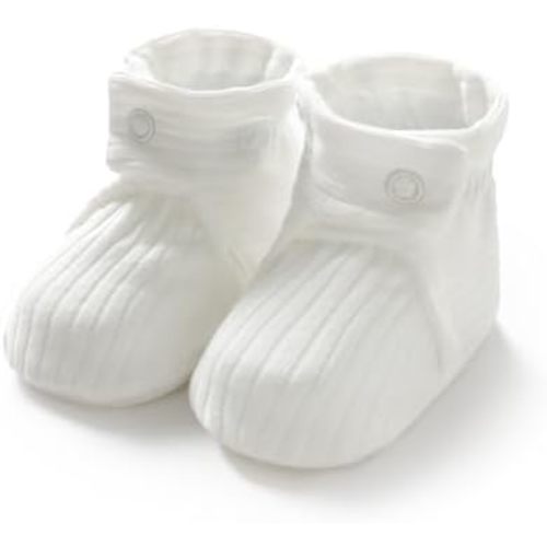 Neiwech Baby Booties Newborn Adjustable Organic Cotton First Walking Shoes Soft Cozy Warm Boots for Infant Boy Girl