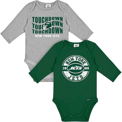 Gerber NFL Unisex Baby Nfl 2-pack Long Sleeve Onesie Bodysuit