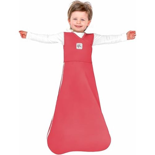 The Ollie World Alphie Sleep Pouch, Made from Custom Patented Moisture-Wicking Fabric, 2-Way Zipper, Sleep Sack, Wearable Blanket, Swaddle Transition, 4-12 Months (Sunset, Owl (12-25 lbs))