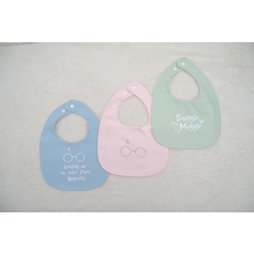 3 pack - Pastel Magical Wizard Pastel Baby Bibs - Gender Neutral