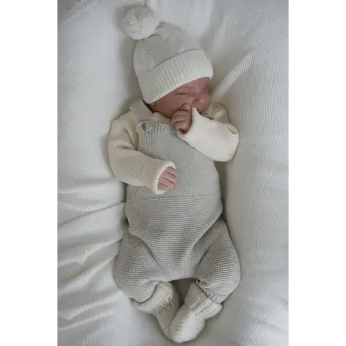 Luna + Luca Natural Knit Overalls | 3-6 Months