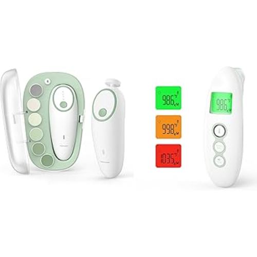 Momcozy Baby Nail File Electric & Non-Contact Forehead and Ear Thermometer