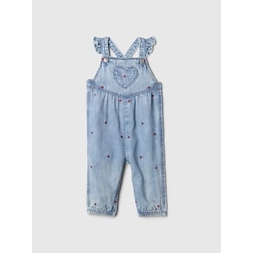 Baby Denim Heart Overalls | Gap