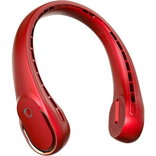 FrSara Neck Fan, Portable Fan Strong Wind, Upgraded 5200mAh, Upgraded Air Volume,360° Cooling, Quiet, No Hair Twisting, Even Air Volume On Both Sides, Non-Slip Material, Short Charging, Long Use Time