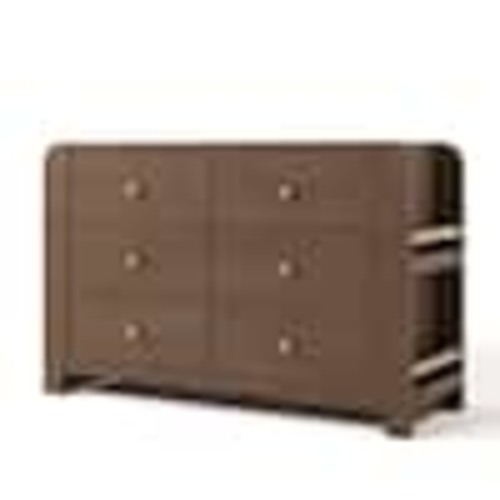 Graco Read-with-Me Hazelnut with Driftwood 6 Drawer 52.01 in. Wide Dresser 03716-978